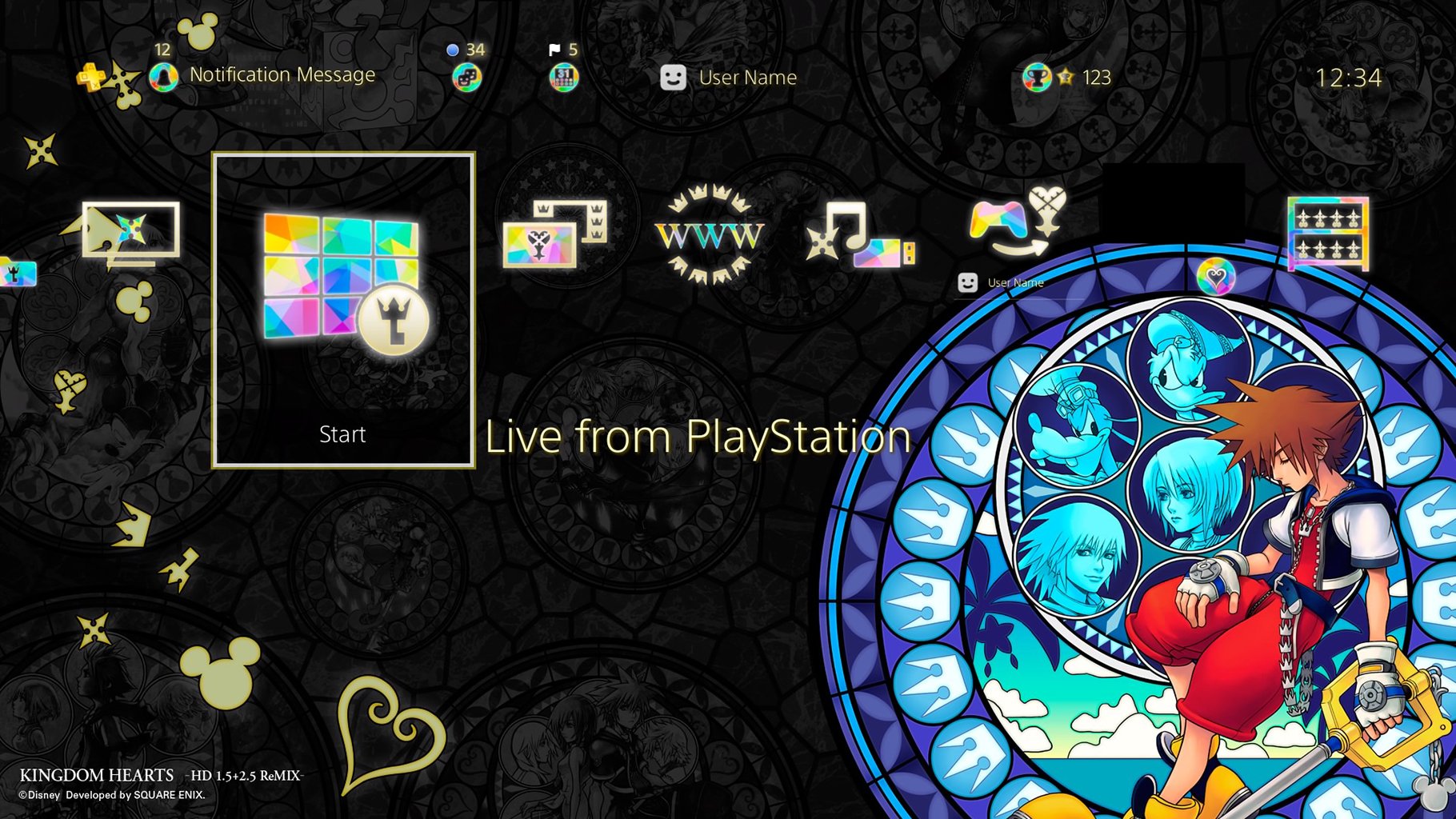 Kingdom Hearts 1.5 + 2.5 PS4 Theme 02