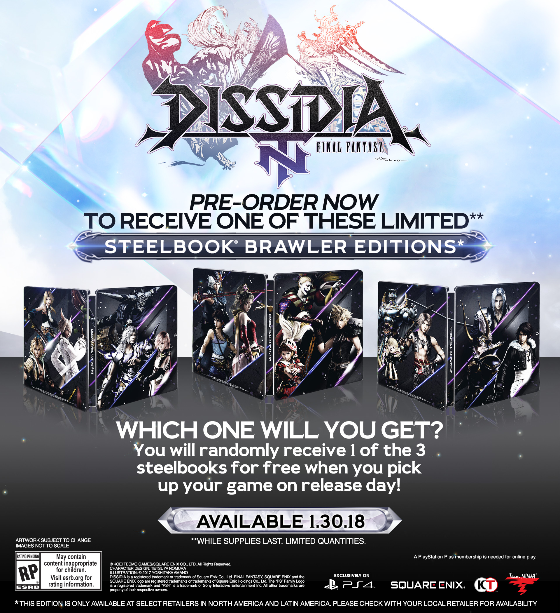 Dissida Final Fantasy NT Steelbook Brawler Edition