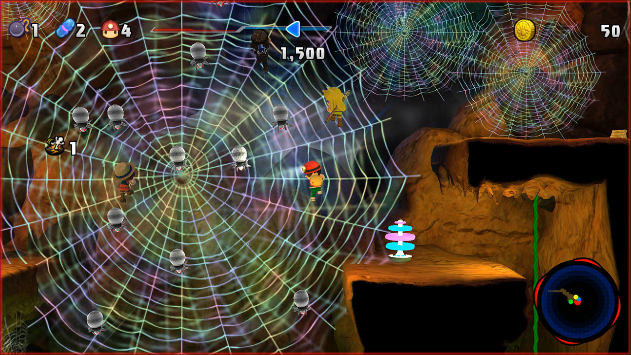 Spelunker Party Stage 01 Giant Spider Web